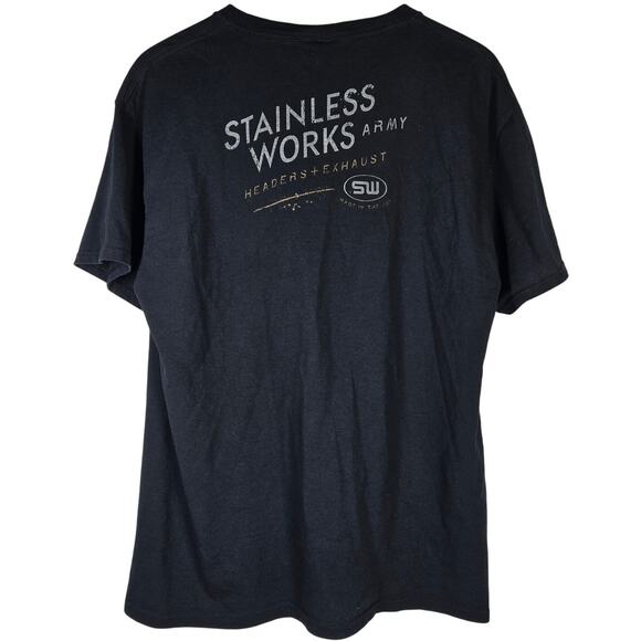 Stainless Works Army Crew Neck T-Shirt USA Flag‎ L - Picture 2 of 8